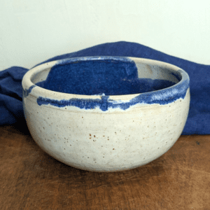 Speckled Cream & Blue Serving Bowl 15cm