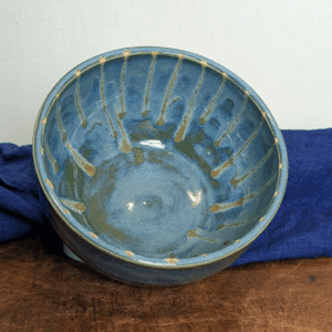 Stripey Blue Bowl 12cm