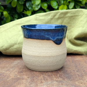 Curvy Blue Mug with Hot Chocolate