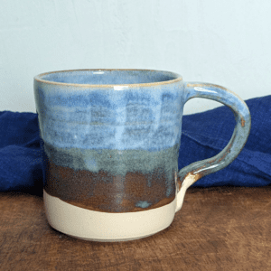 Blue/Brown Mug with Hot Chocolate