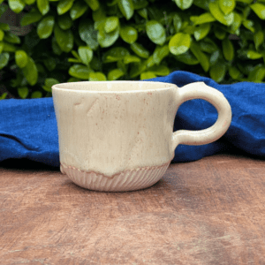Textured Shino Mug with Hot Chocolate